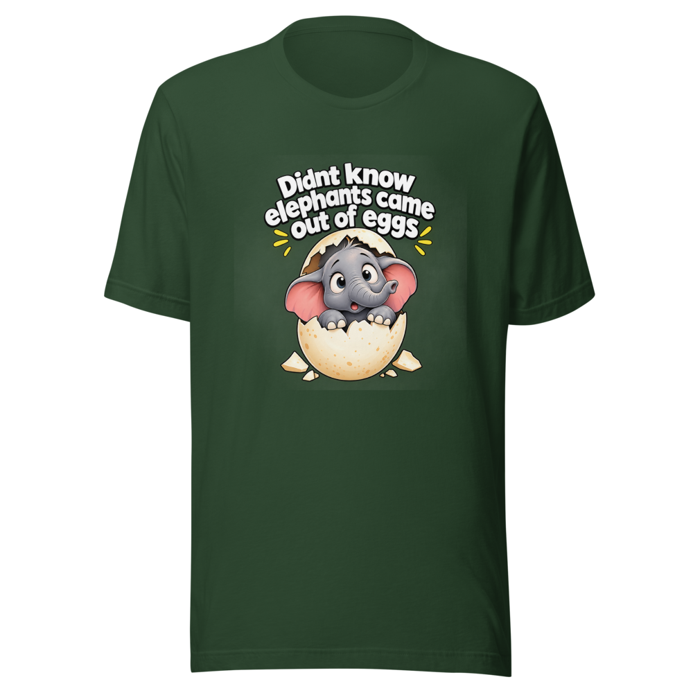 Funny Elephant Egg Meme T-Shirt - Image 7