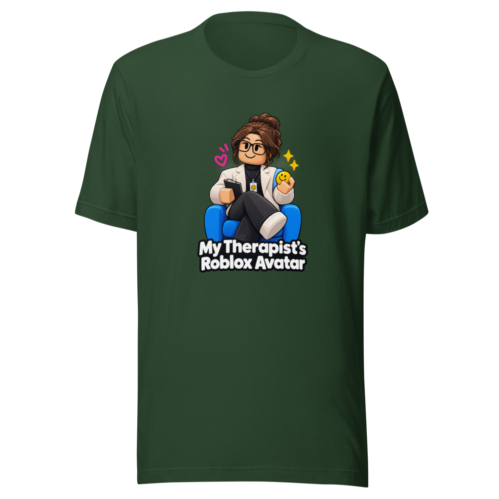 Roblox Therapist Avatar T-Shirt - Viral Meme - Image 7