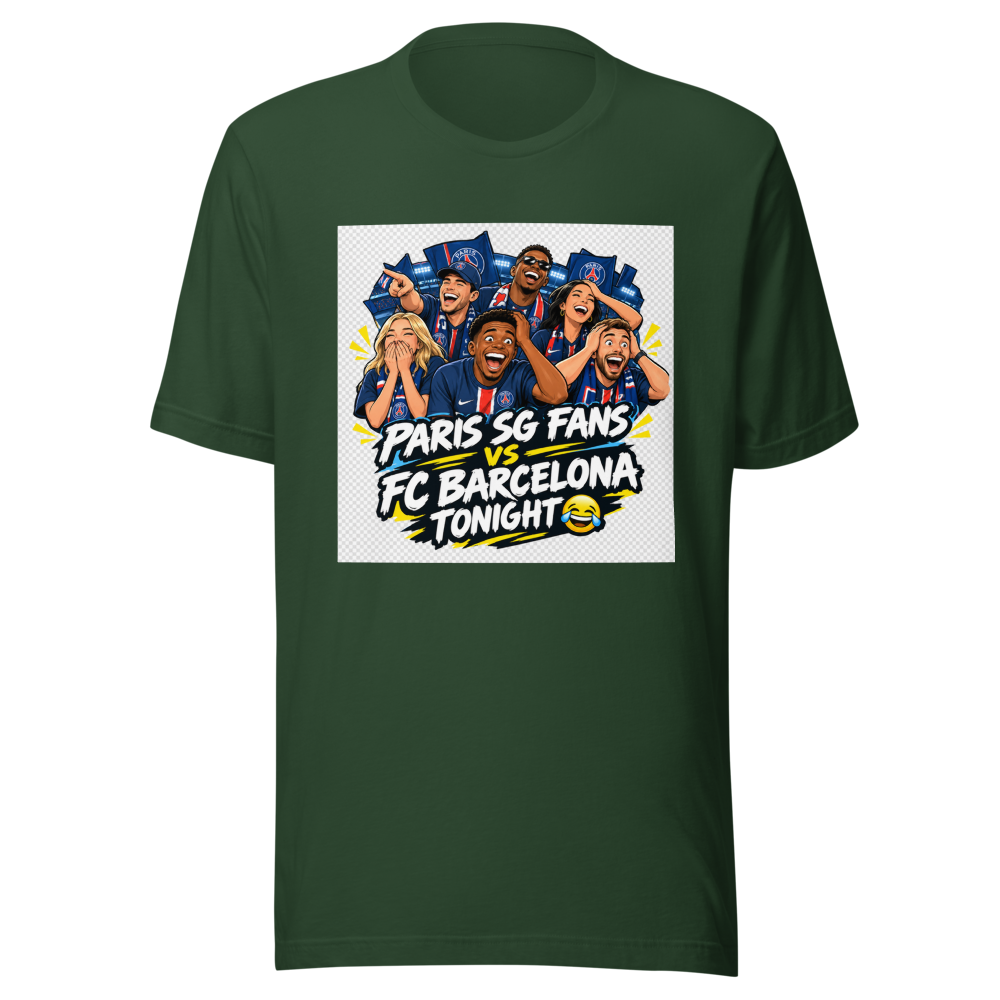 Paris SG Fans FC Barcelona LOL T-Shirt - Image 7