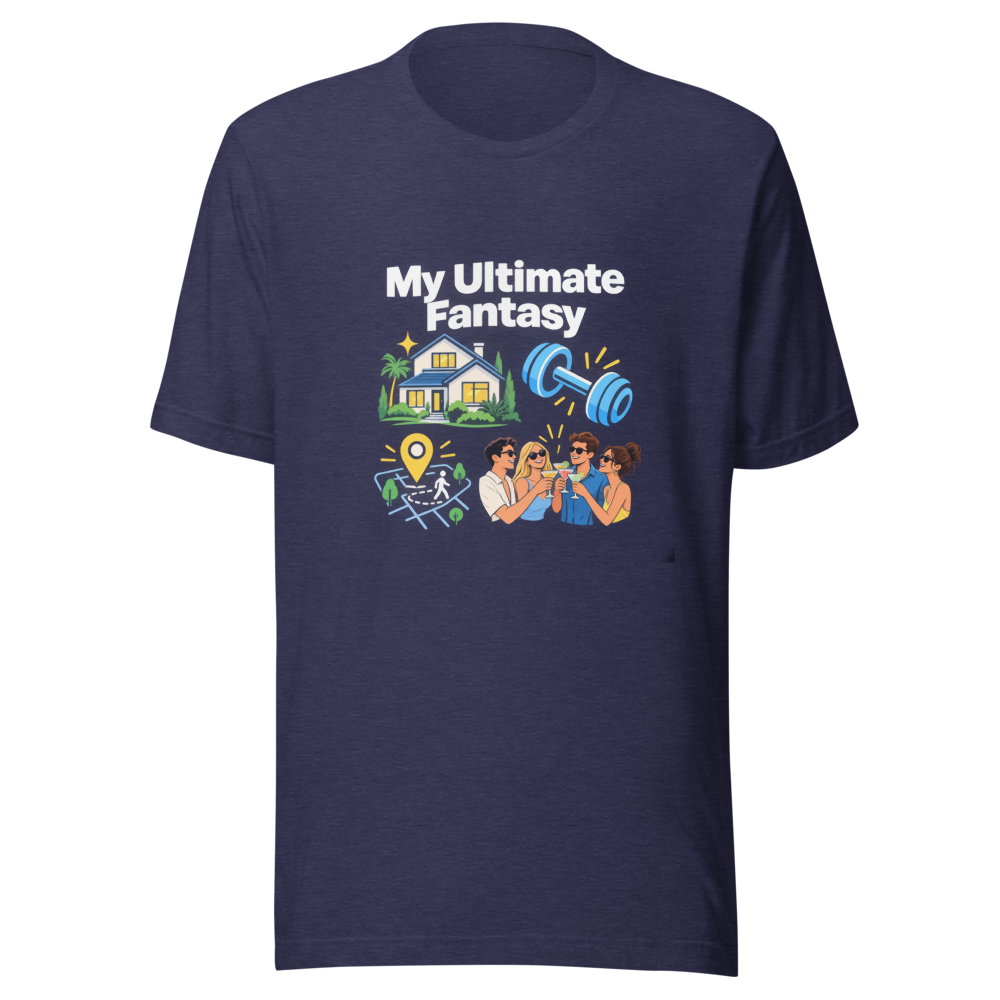 Dream Life Goals Themed Dinner Party T-Shirt - Image 5