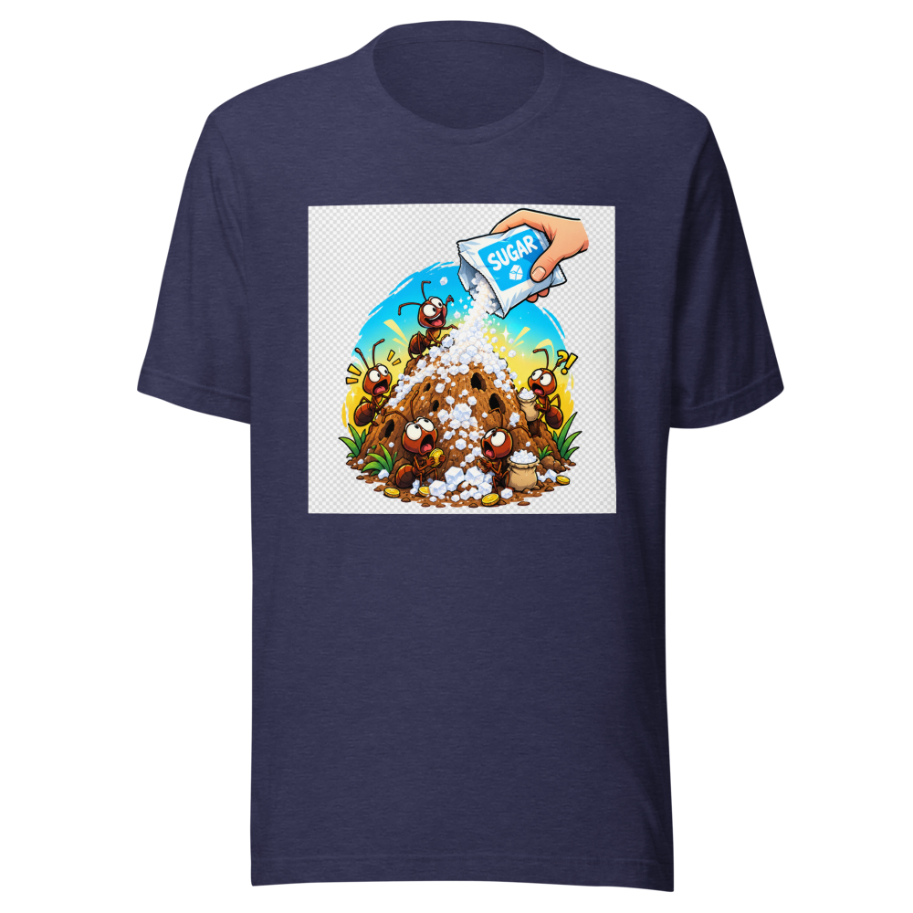 Ant Hill Economy Crash Funny Meme T-Shirt - Image 5