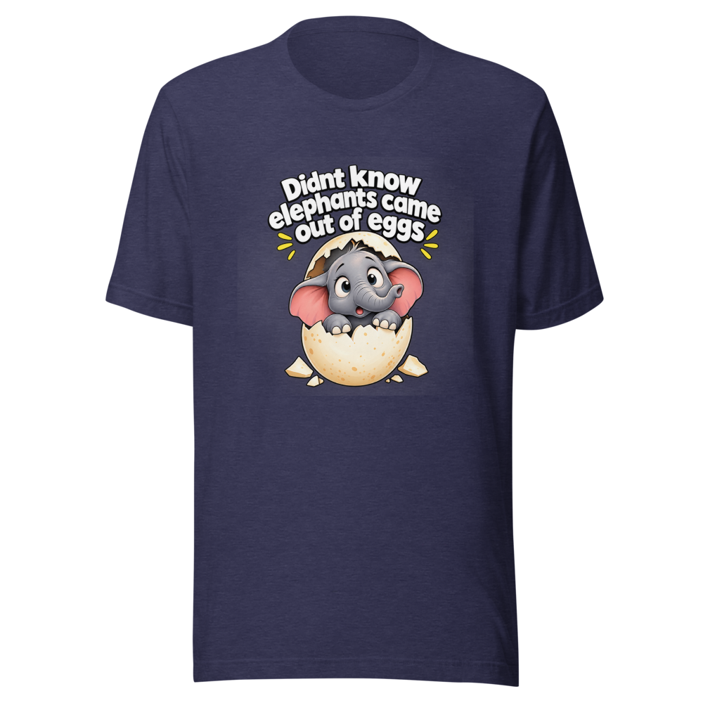 Funny Elephant Egg Meme T-Shirt - Image 5