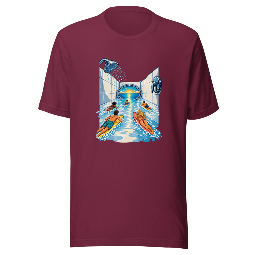Surfer Shower Floor Vibe T-Shirt - Image 6