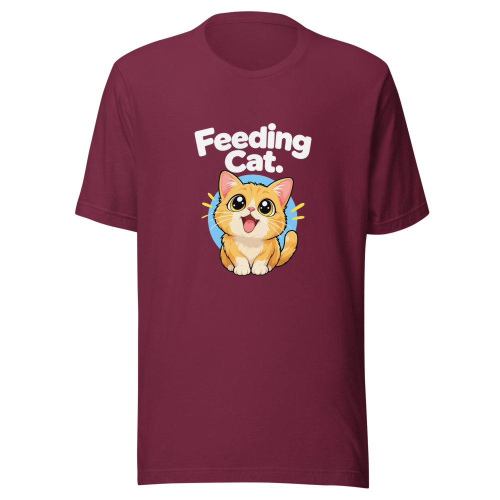Feeding Cat Viral Meme T-Shirt - Image 6
