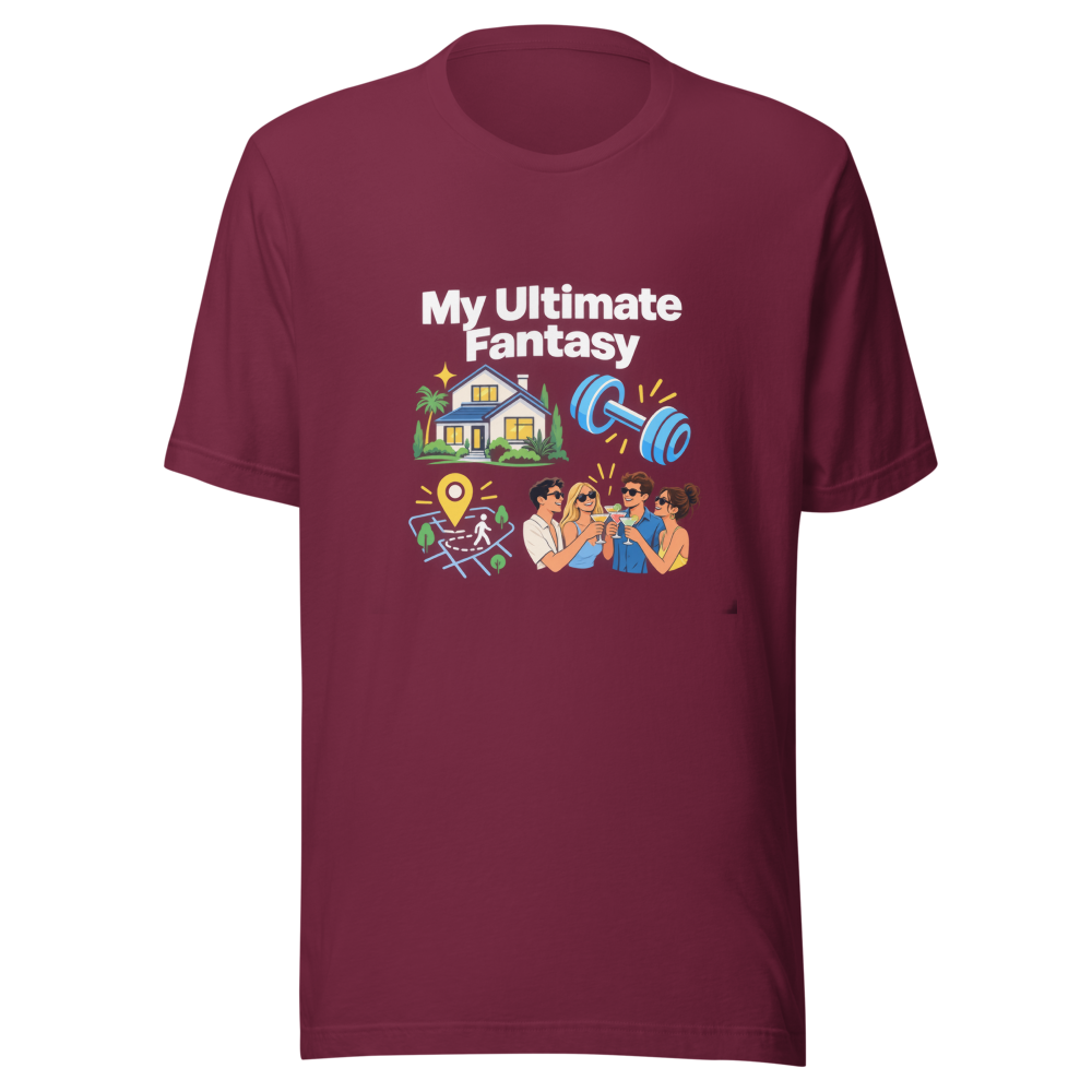 Dream Life Goals Themed Dinner Party T-Shirt - Image 6