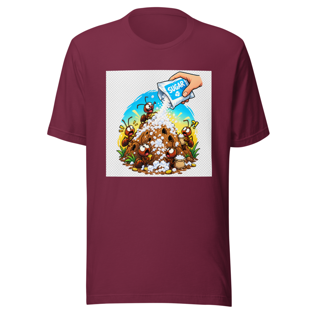 Ant Hill Economy Crash Funny Meme T-Shirt - Image 6