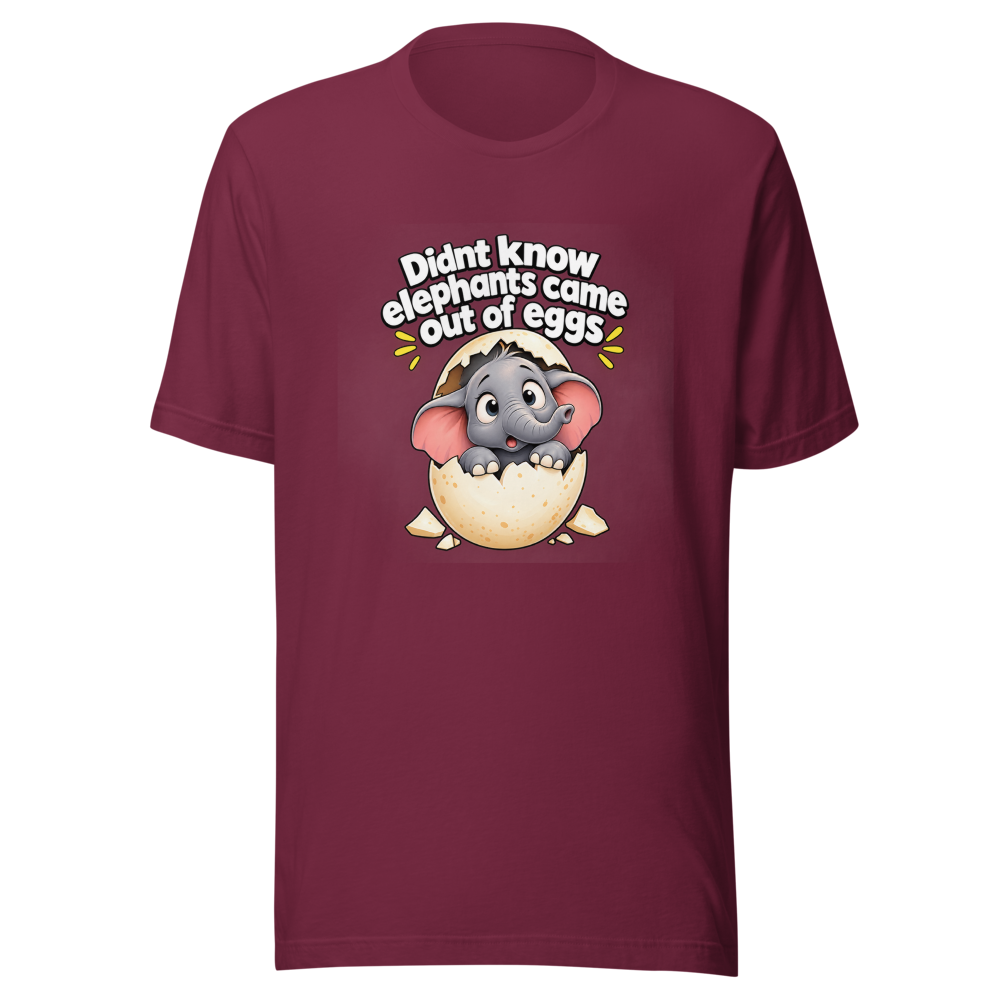 Funny Elephant Egg Meme T-Shirt - Image 6
