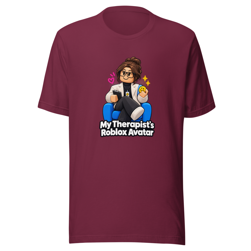 Roblox Therapist Avatar T-Shirt - Viral Meme - Image 6