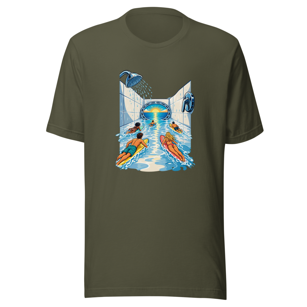 Surfer Shower Floor Vibe T-Shirt - Image 10