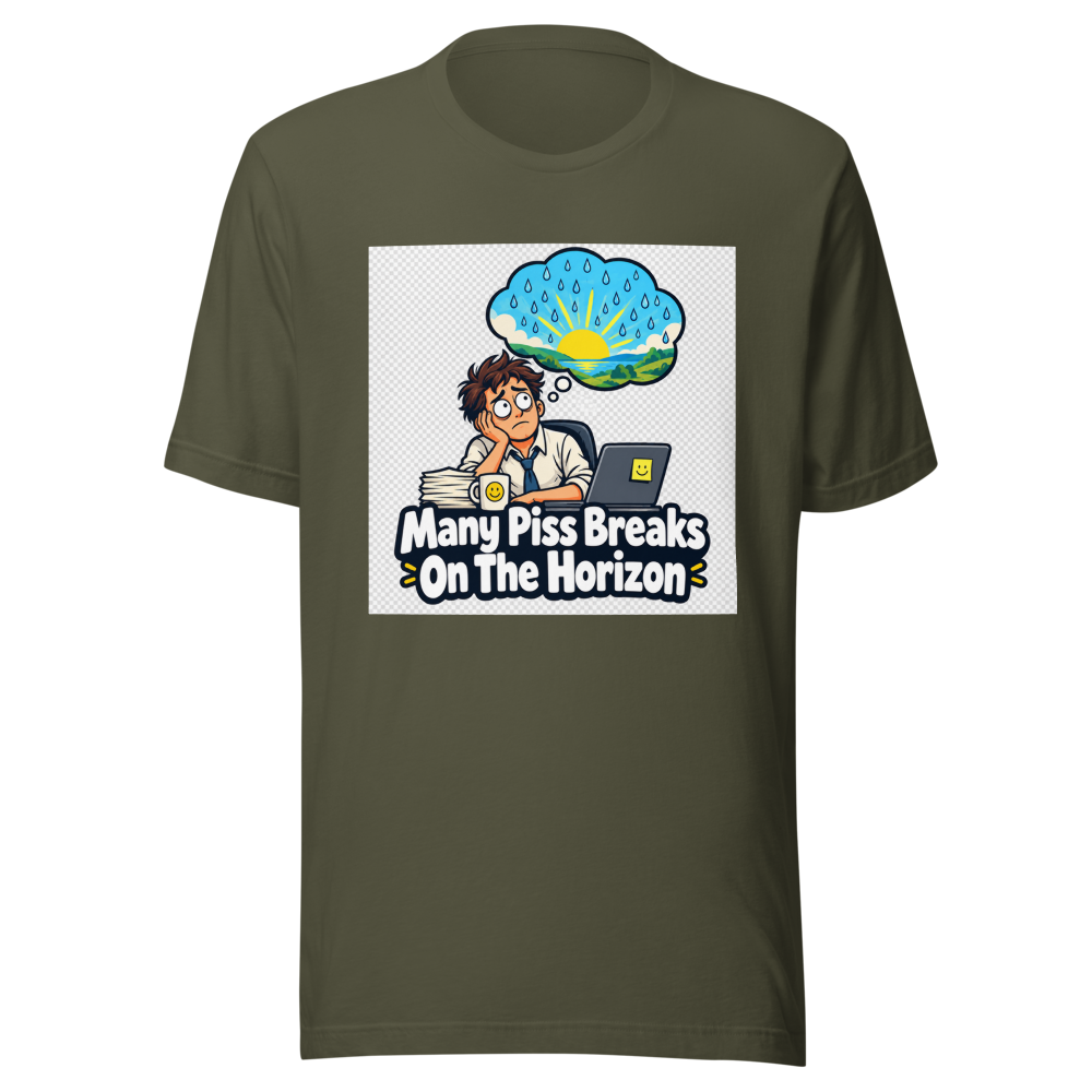 Piss Break Horizon Funny Quote T-Shirt - Image 10