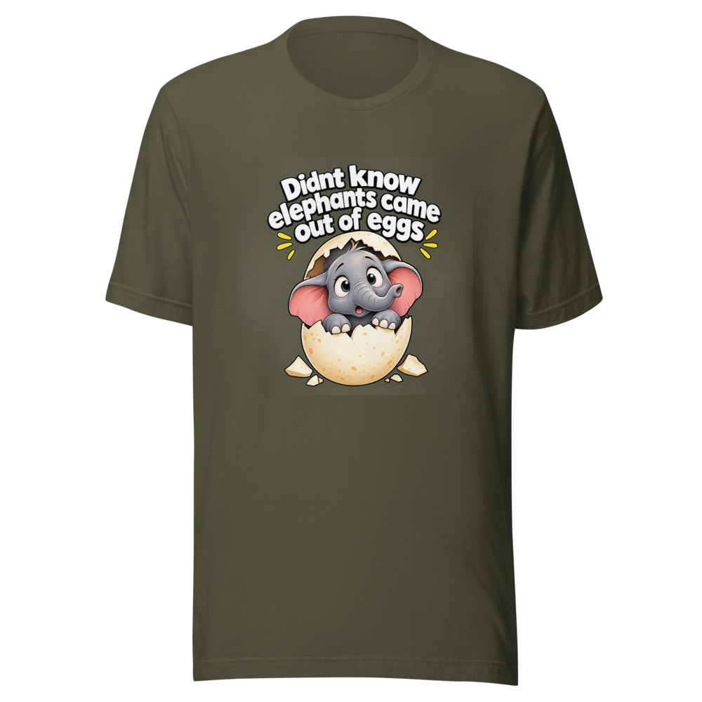 Funny Elephant Egg Meme T-Shirt - Image 10