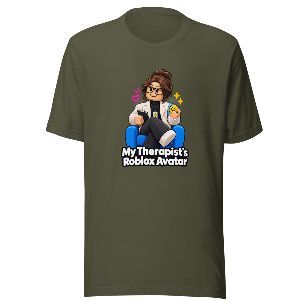 Roblox Therapist Avatar T-Shirt - Viral Meme - Image 10