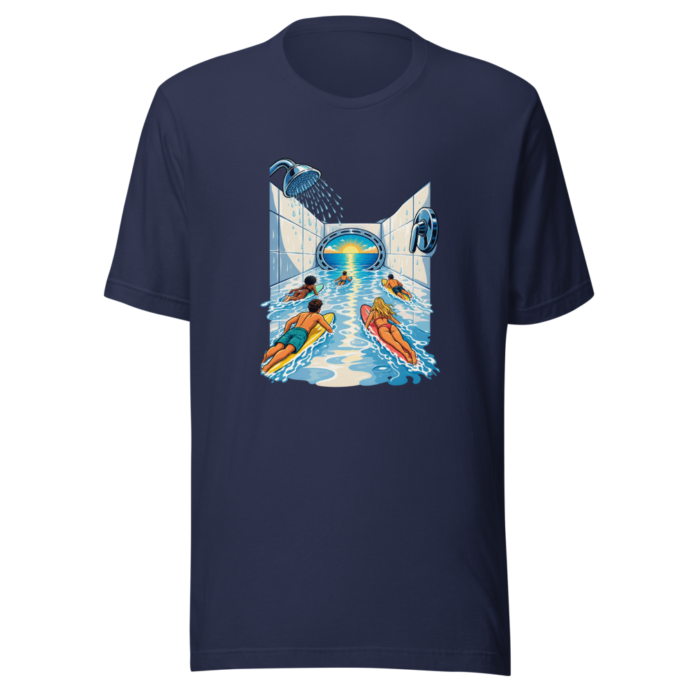 Surfer Shower Floor Vibe T-Shirt - Image 4
