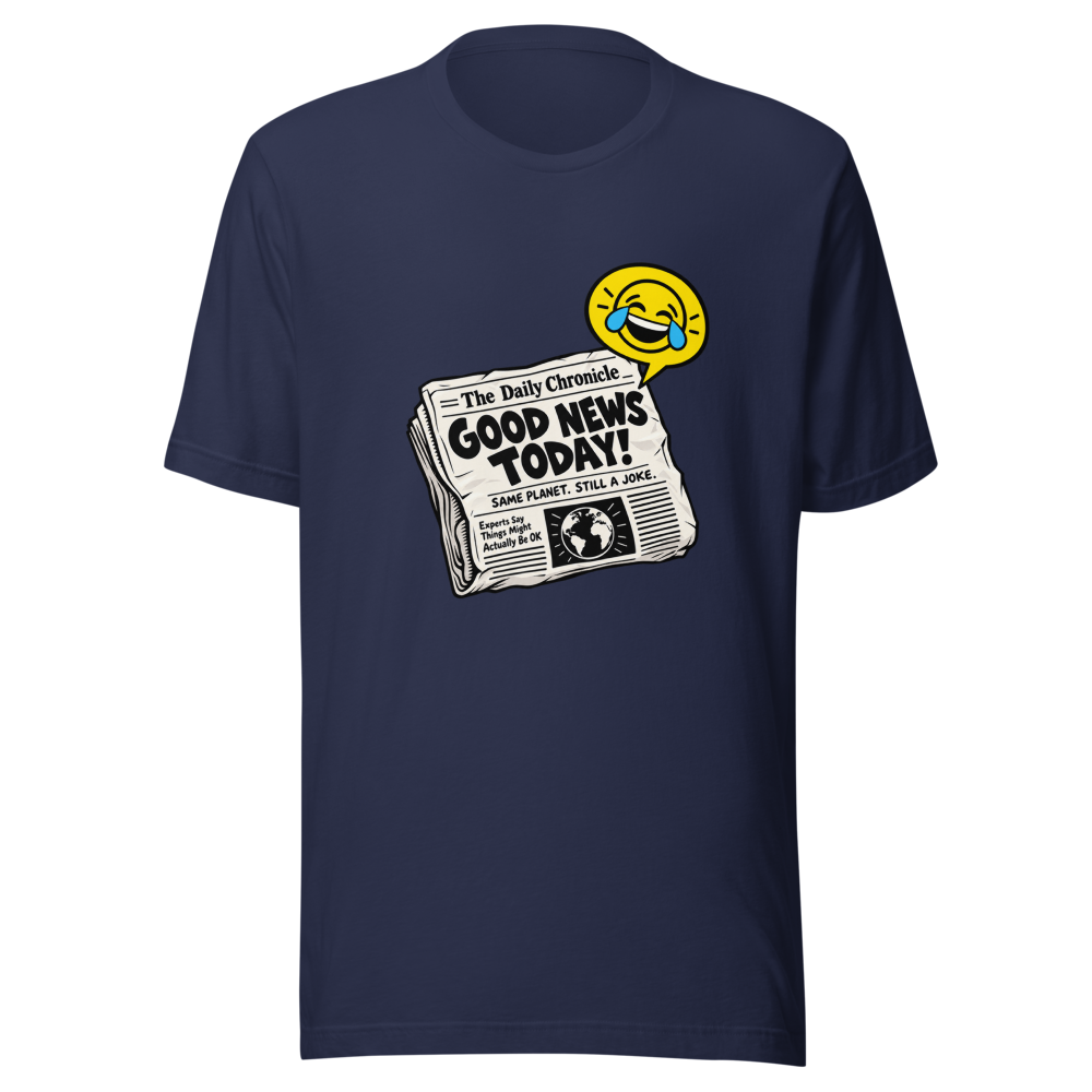 Hilarious Uni Satire Newspaper Tee - Image 4