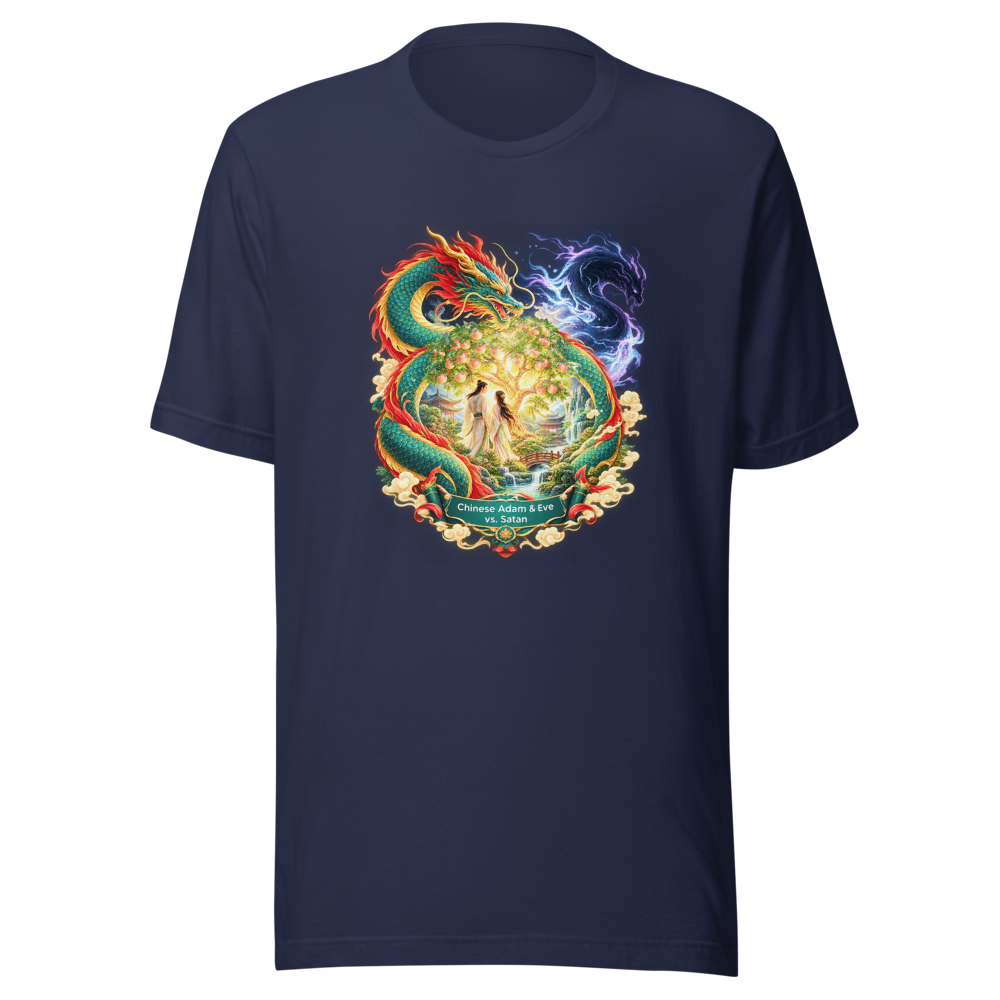 Adam & Eve vs. Satan Chinese Mythology Tee - Image 4