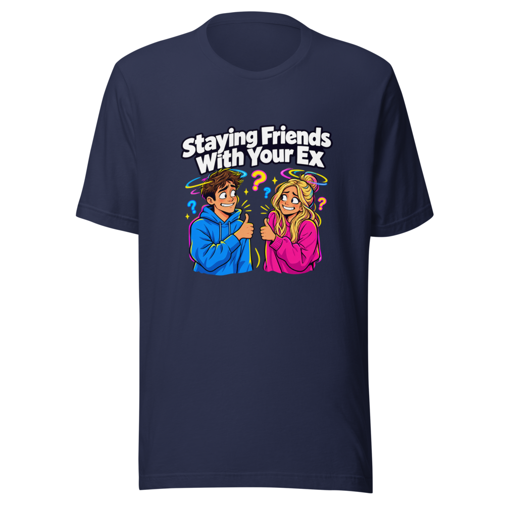 Funny Ex Friends Meme T-Shirt - Image 4