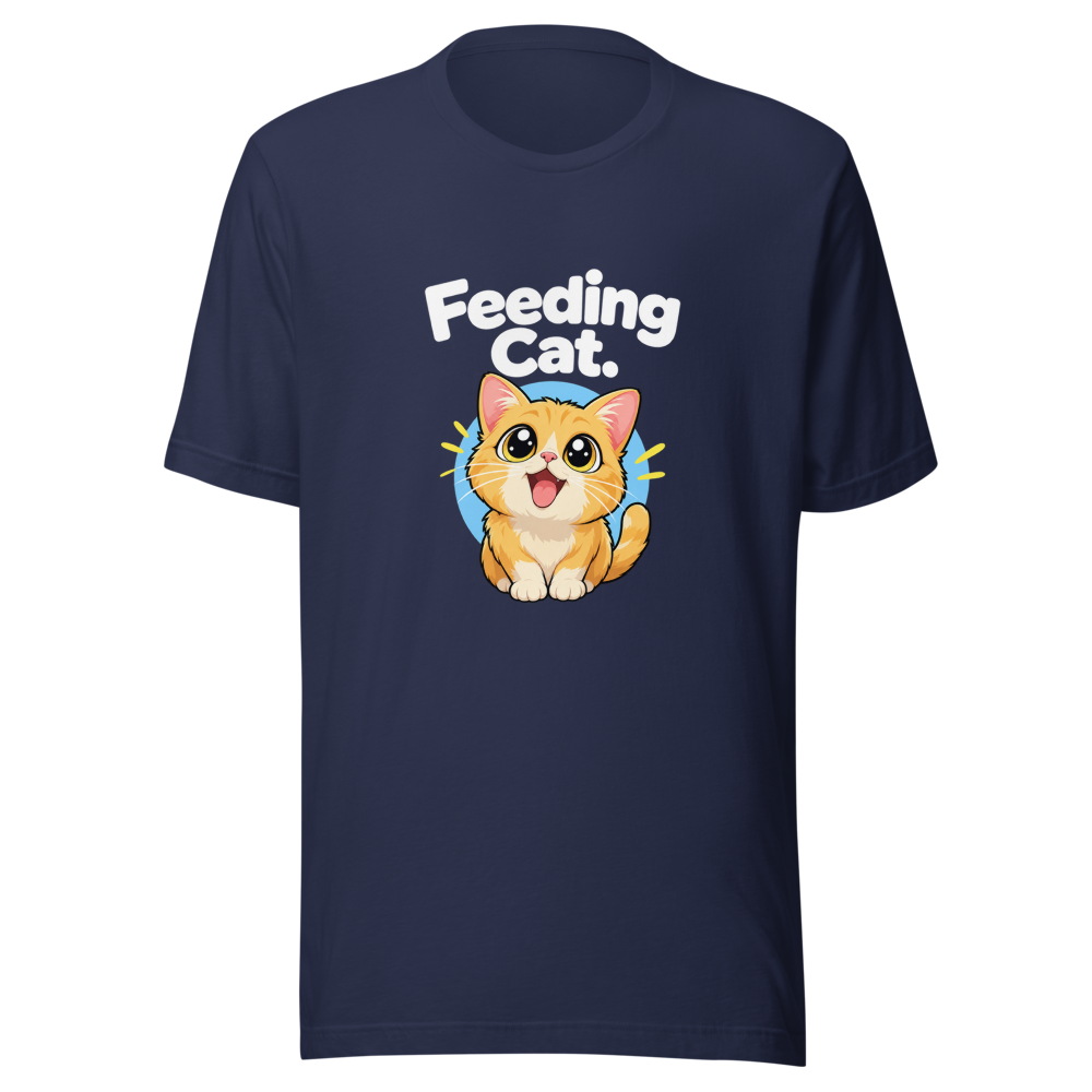 Feeding Cat Viral Meme T-Shirt - Image 4
