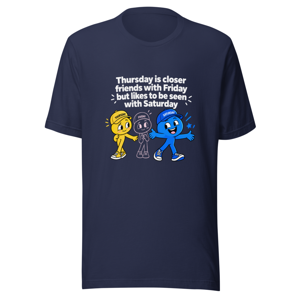 Thursday & Saturday BFF Vibes Tee - Image 4