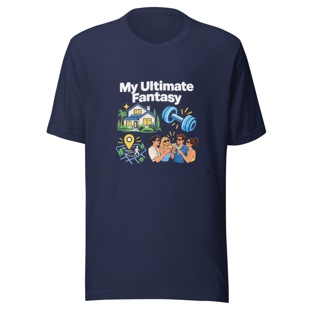 Dream Life Goals Themed Dinner Party T-Shirt - Image 4
