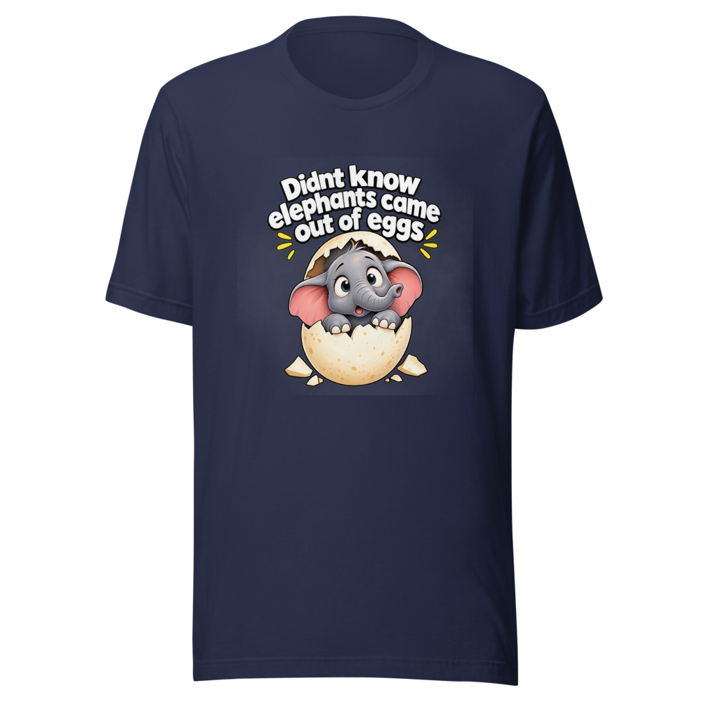 Funny Elephant Egg Meme T-Shirt - Image 4