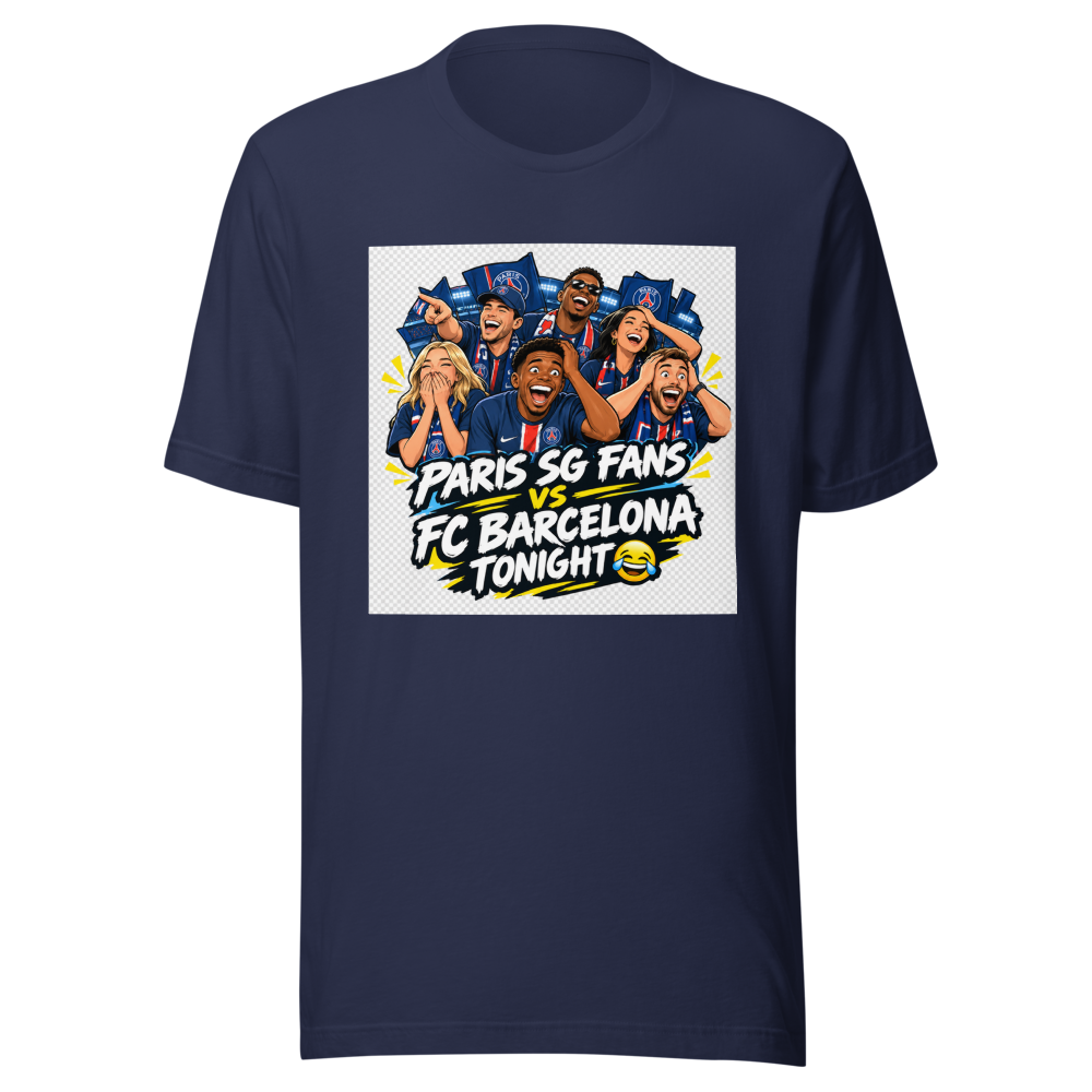 Paris SG Fans FC Barcelona LOL T-Shirt - Image 4