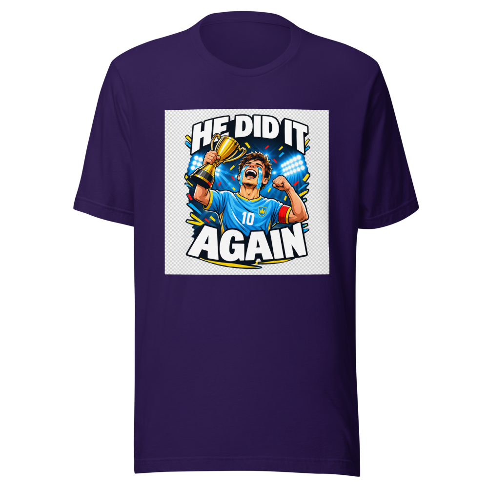 He Did It Again Funny Football Fan T-Shirt - Image 3