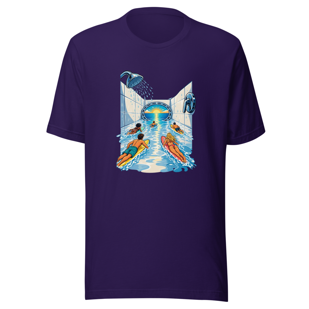 Surfer Shower Floor Vibe T-Shirt - Image 3