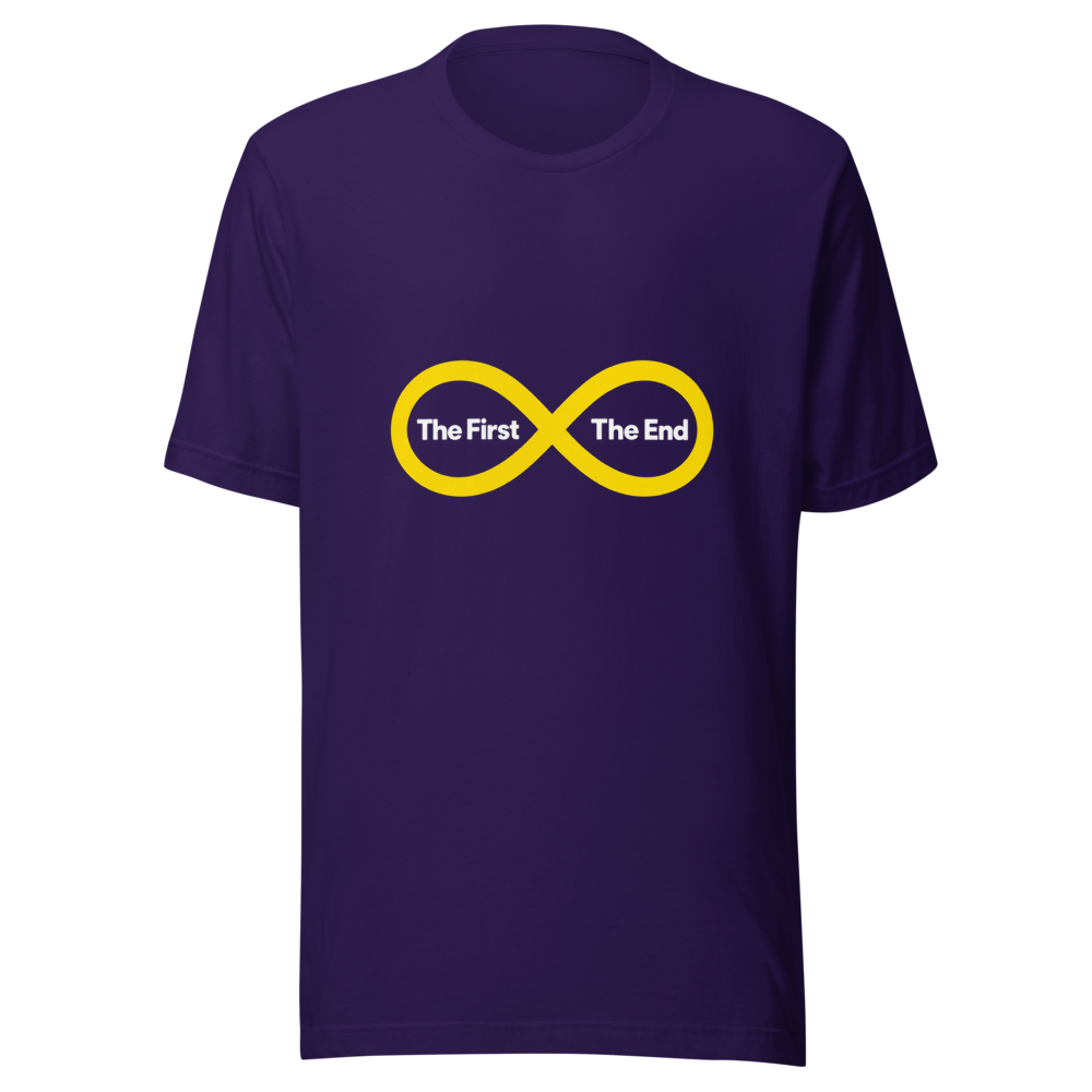 The First. The End. Minimalist Infinity Symbol Tee - Image 3