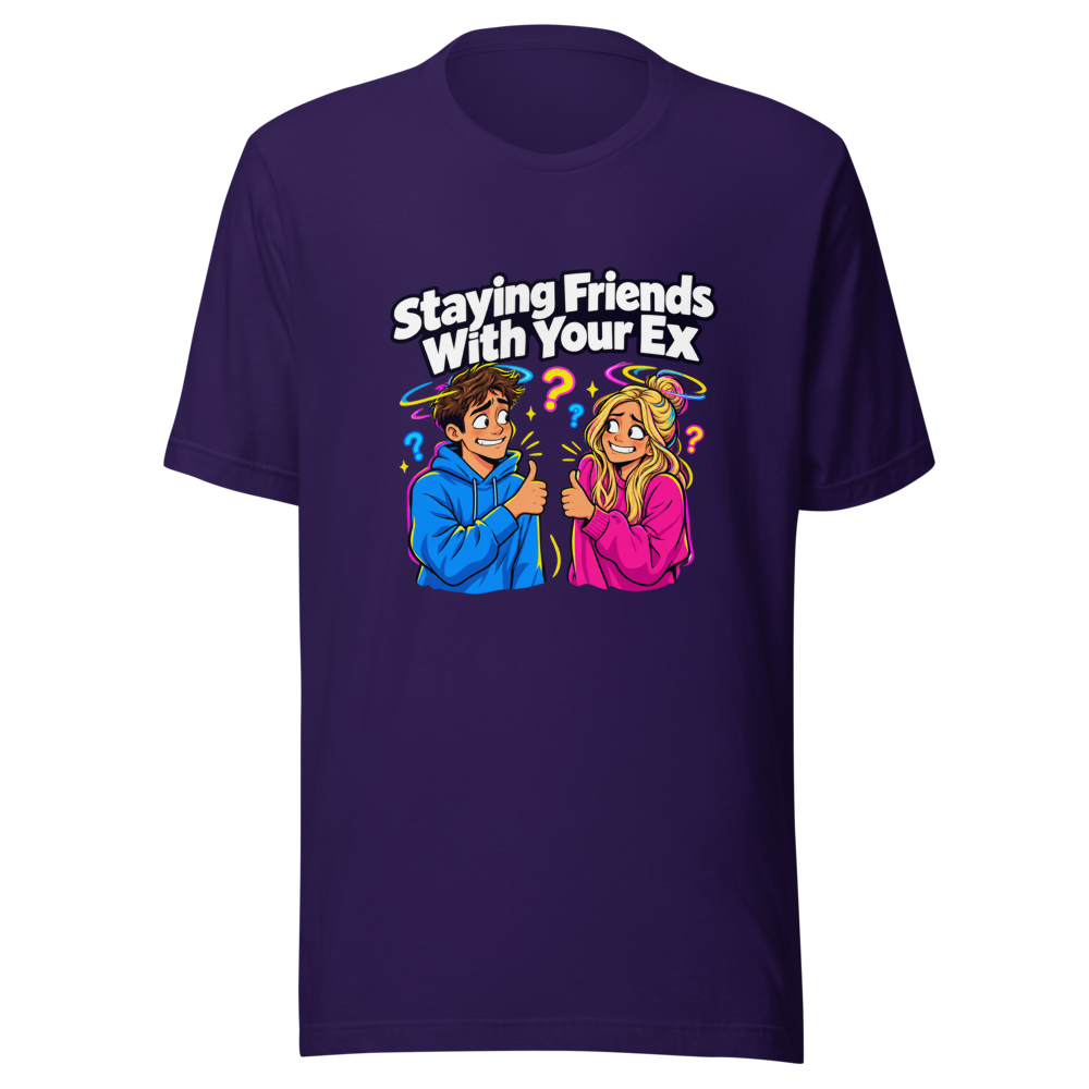 Funny Ex Friends Meme T-Shirt - Image 3