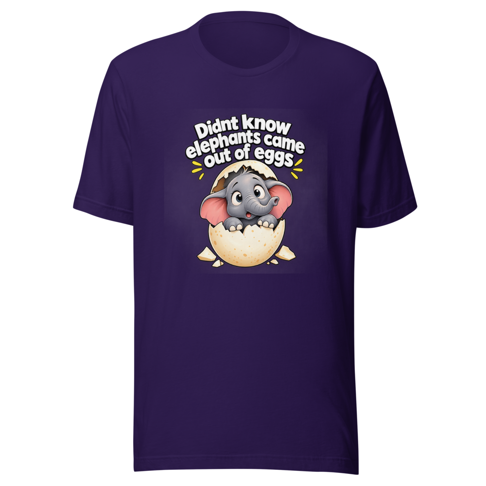Funny Elephant Egg Meme T-Shirt - Image 3