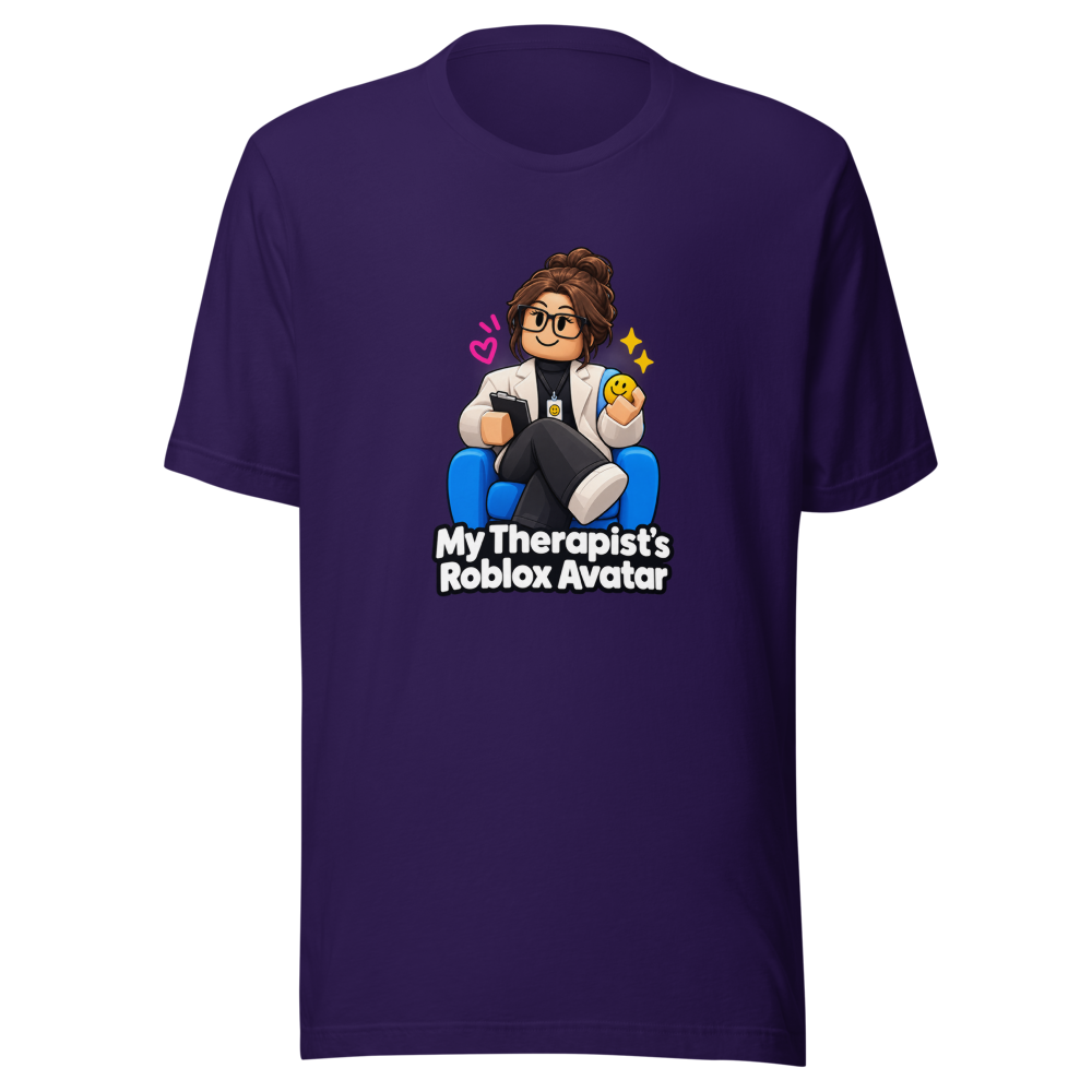 Roblox Therapist Avatar T-Shirt - Viral Meme - Image 3