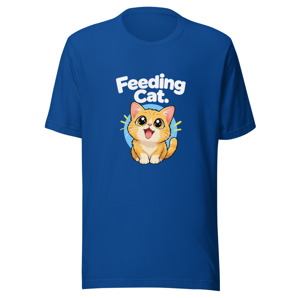Feeding Cat Viral Meme T-Shirt - Image 8
