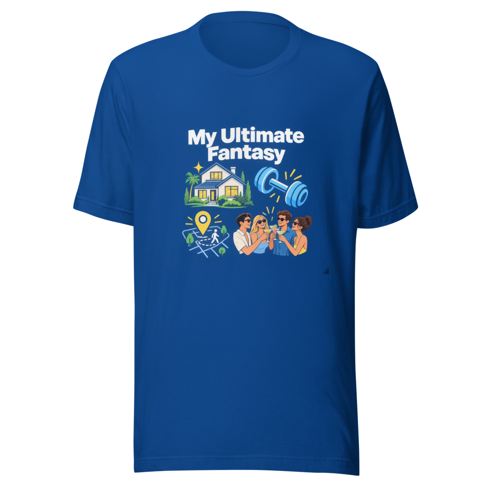 Dream Life Goals Themed Dinner Party T-Shirt - Image 8