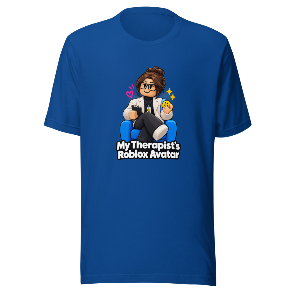 Roblox Therapist Avatar T-Shirt - Viral Meme - Image 8